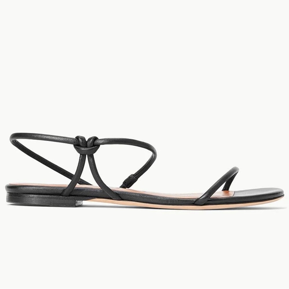 NIB Staud Laurel Leather Sandal in Black size 39